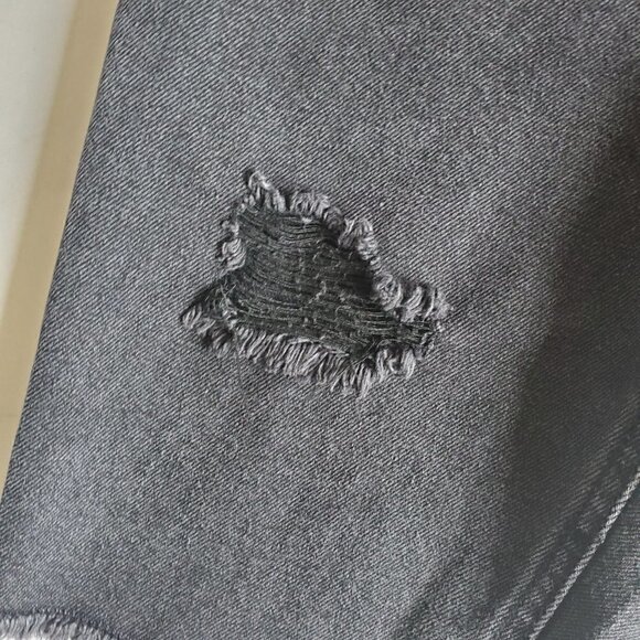 Original Use Black Distressed Cutoff Denim Shorts - Picture 6 of 16